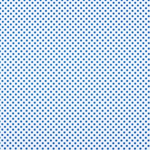 Blue polka dot pattern on white background